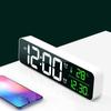 Desk Clock 1PCS Luminous Large Screen LED Wall Clock Music Alarm Clock Living Room Office Bedroom Countertop Wall Mounting