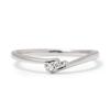 LEGAN White Gold Diamond Size K10WG Wedding Band Natural Diamond Made In Japan Ring, 15, Ring, Women's,