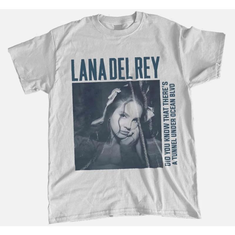 Lana Del Rey Album Tshirt Lana Del Rey Pattern Unisex Tshirt Summer New Retro Casual Unisex Fashion Y2K Tshirt