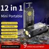 Мини-многофункциональный портативный светодиодный фонарик COB, брелок 1800LM, USB перезаряжаемые рабочие фонари, уличный фонарь для рыбалки и кемпинга