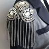 Long Chain Tassel Epaulette Rhinestones Shoulder Jewelry Delicate Shoulder Brooch  Men Women