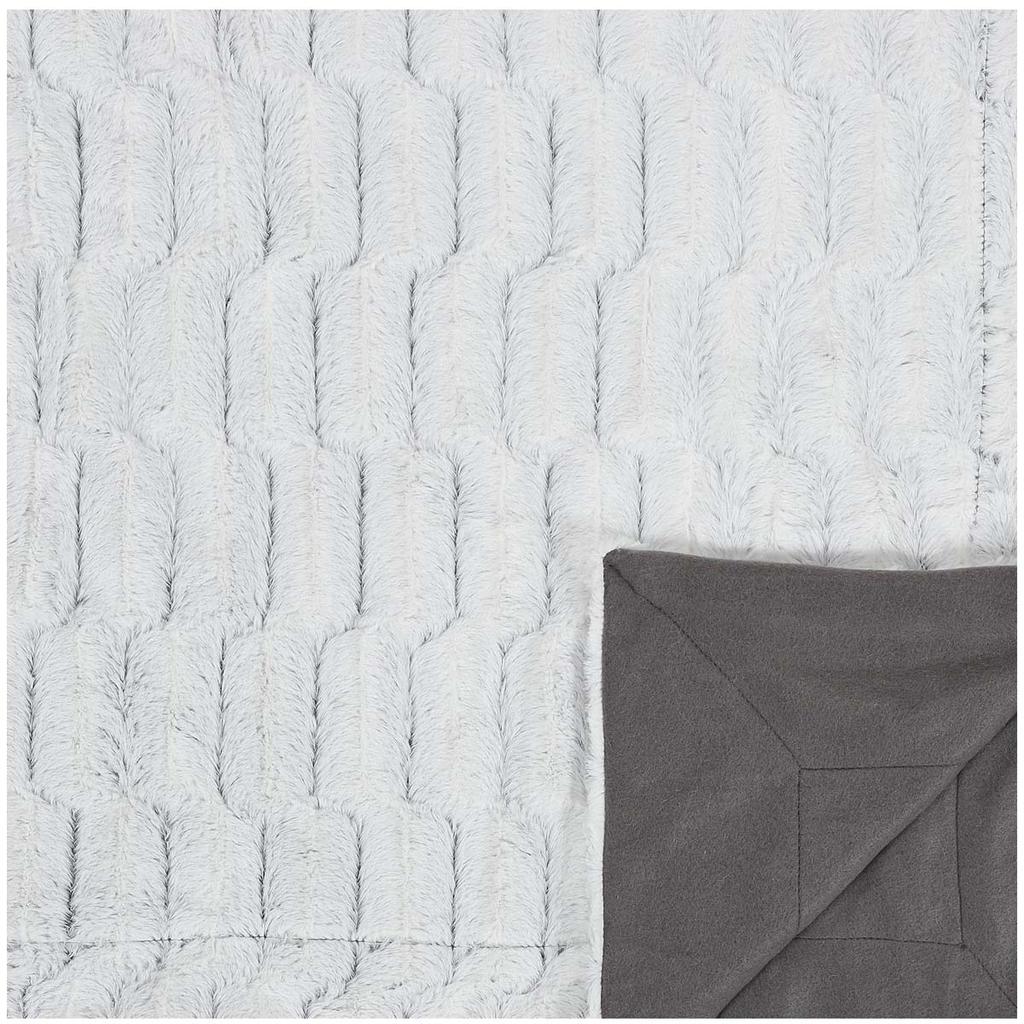 Les Trésors De Lily [A0886] - Меховое одеяло "Скарлетт" серая плитка - 140x200 см