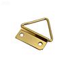 Gold Double Hole Triangle Metal Picture Frame Hook for Horizontal Hanging