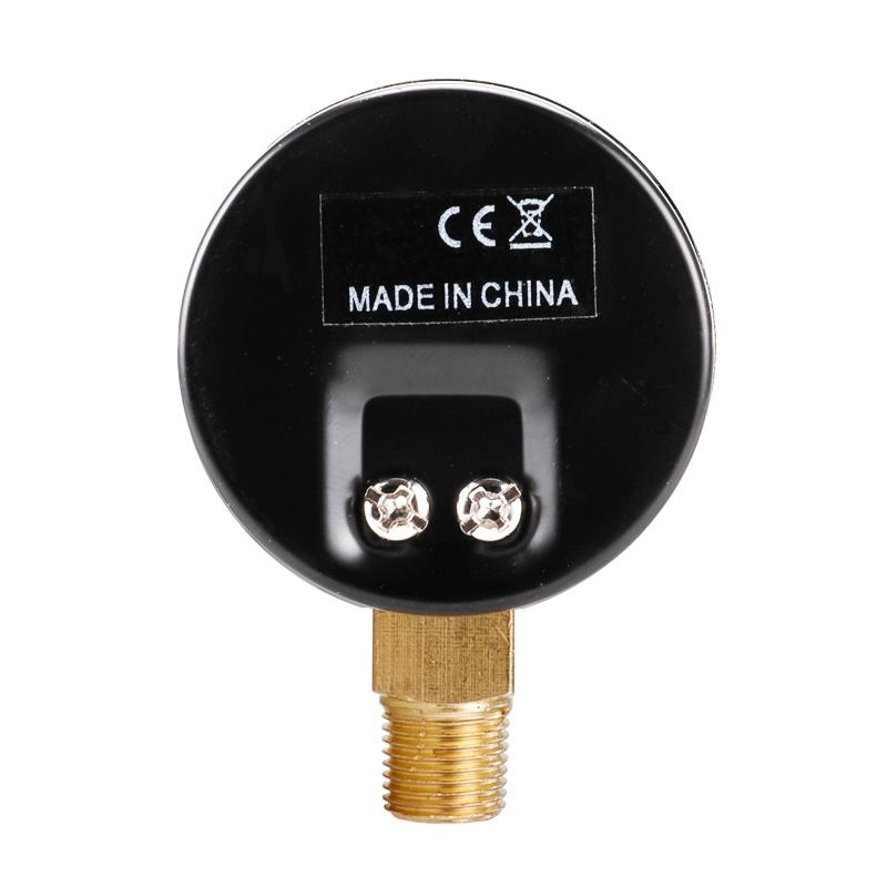 TS-Y50I 40mm Dial Gas Pressure Gauge 0-30 PSI/0-2 Bar Range Stainless Steel Dual Scale Oil Water Pressure Gauge