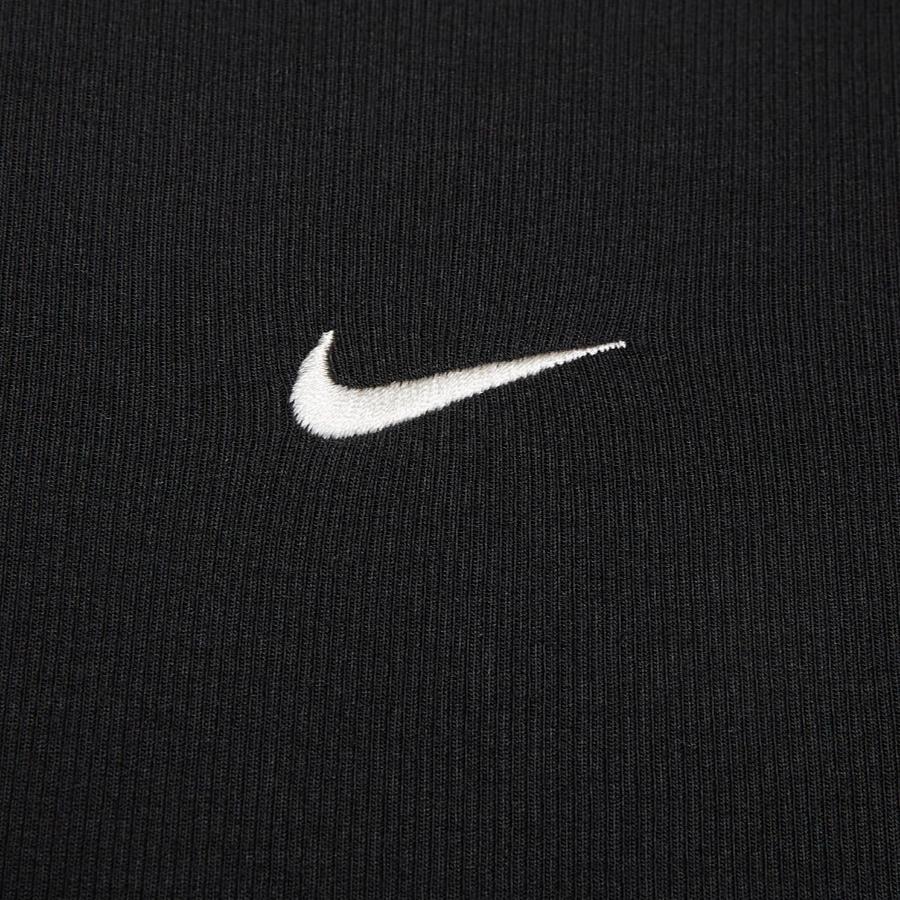 Nike Спортивная одежда Essentials ребристый укороченный топ-топ женский черный FB8280-010