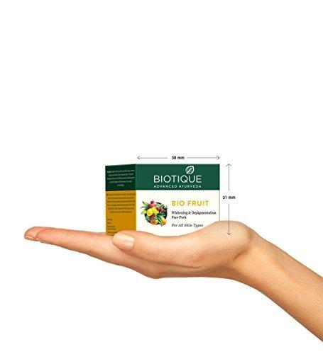 Biotique Био Фруктовая Маска для Лица Отбеливающая, Депигментирующая и Удаляющая Загар, 75 г и Biotique Био Папайя Ревитализирующий Скраб для Удаления Загара, 75 г