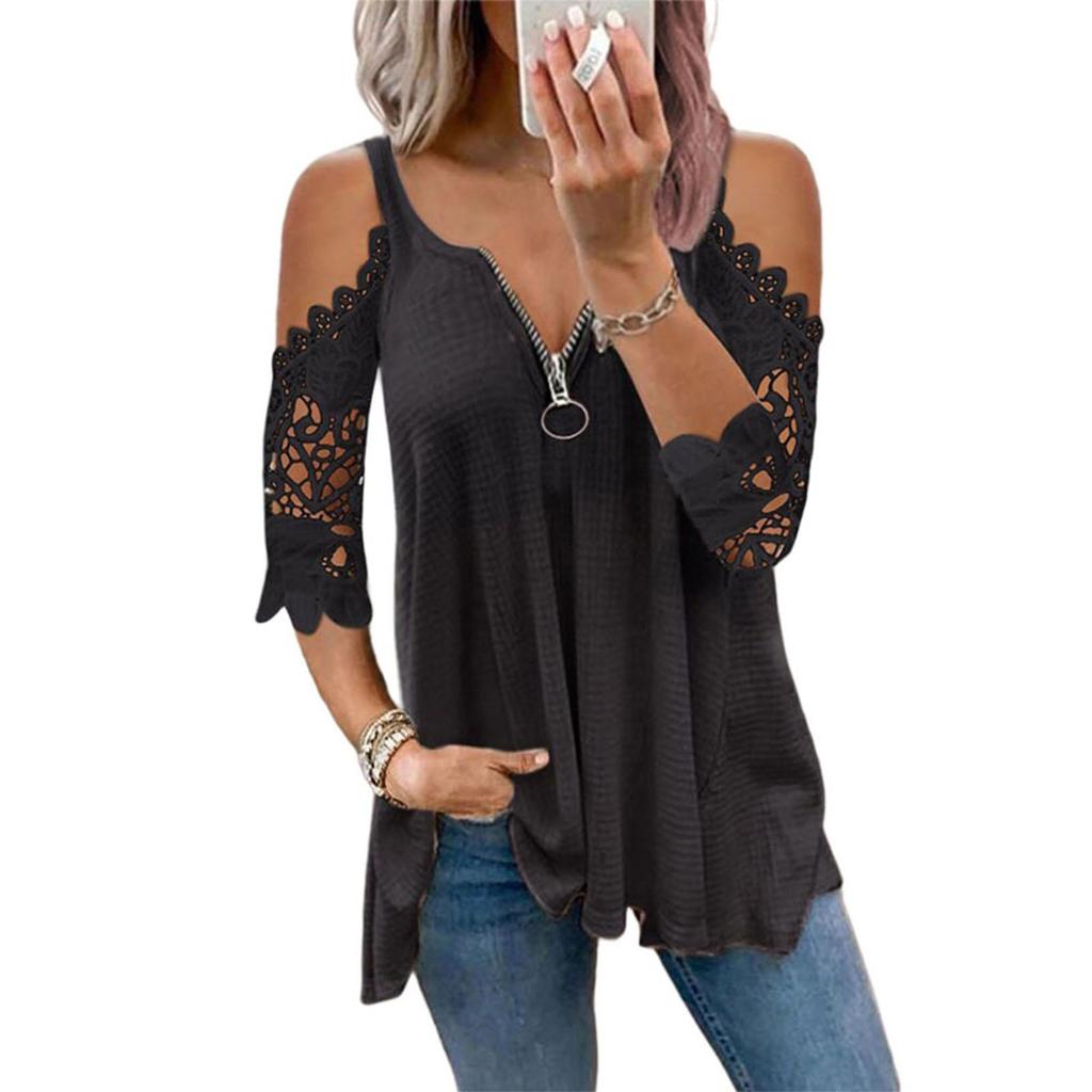 Женская летняя пляжная туника с открытыми плечами, топы, блузка с короткими рукавами, повседневные футболки больших размеров, рабочие футболки больших размеров