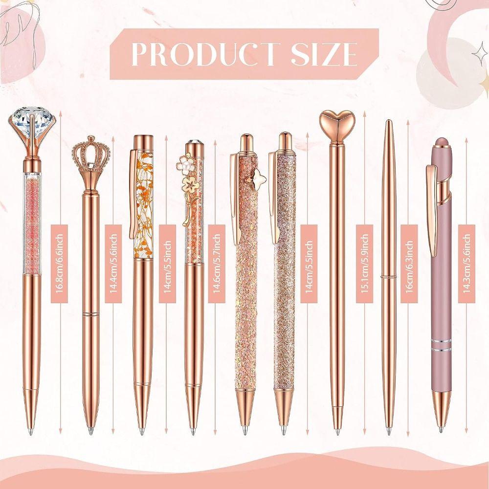 Press Gel Pens Crystal Pretty Fancy Pen Write Smooth Ballpoint Pens Set  Journaling