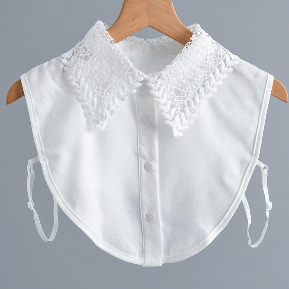 Floral Lace Detachable Fake Collar Adjustable False Collar Accessory Decorative Half Collar Blouse
