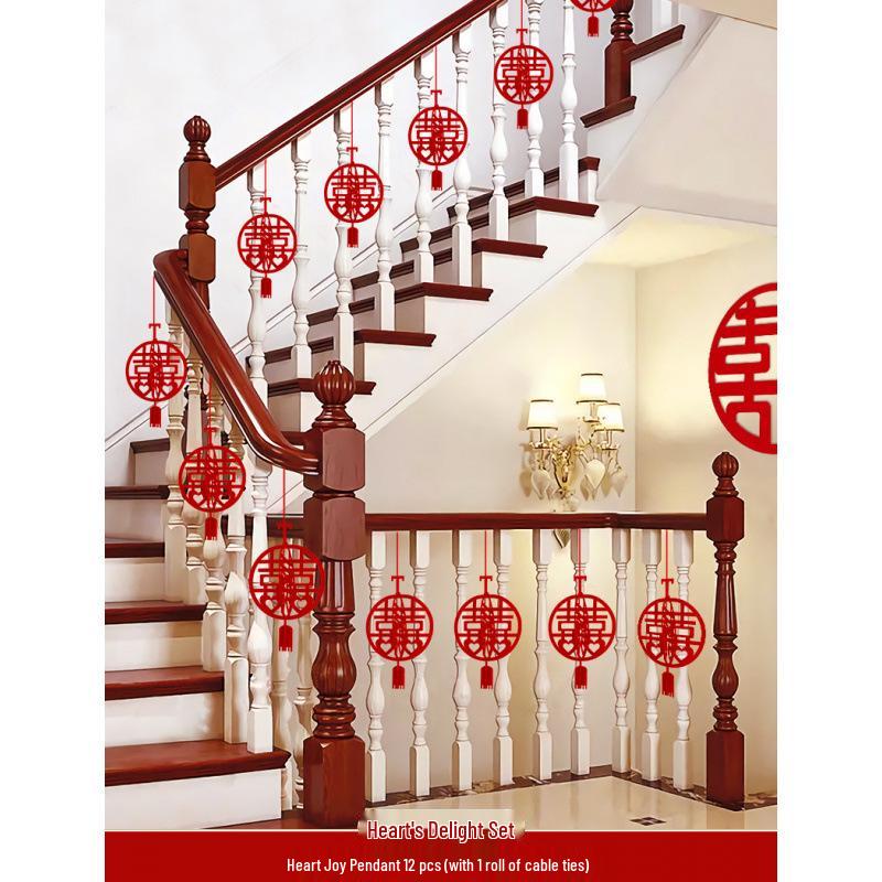 Wedding Ornament Set: Rustic Staircase and Room Decor