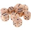 10pcs Wooden Dice Set, 6-side Adult Game Dice, Standard Dice, Practical and Fun Party Essential Props, Bar Entertainment Venue