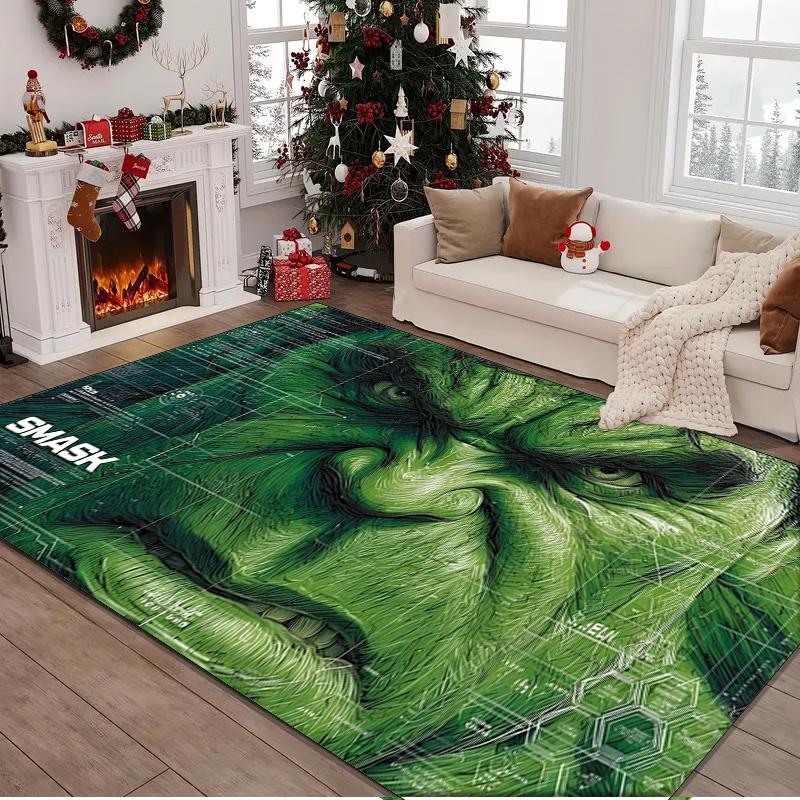 Green Hero Rug Area rug for Livingroom, Bedroom, Palyroom, Chair Rug, Office Rug, Floor mat, Large Size Fan Christmas Birthday gift
