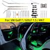 10/30 цветов светодиодного окружающего света для Volkswagen Golf 7 GOLF 7.5 MK7 2014-2021 автомобильная внутренняя RGB декоративная атмосферная лампа для ремонта