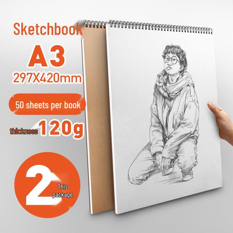 Portable A4 Sketchbook for Art Students - 16K/32K Sizes for Drawing & Sketching
