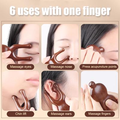 Сандаловое дерево для подтяжки лица, меридианная расческа, массажер для глаз, носа, ушей, шеи, улучшение циркуляции крови, триггерная точка, доска Гуаша