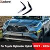 Накладка-«бровь» на передний противотуманный фонарь для Toyota Highlander Hybrid - 2024 Черный Автомобильные аксессуары: полоска-веко на противотуманную фару
