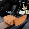 Подушка на подлокотник автомобиля с подстаканником, держателем для телефона, крышкой центральной консоли, органайзером для центральной консоли автомобиля для большинства транспортных средств