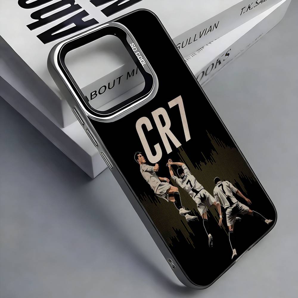 Чехол для телефона C-Криштиану Роналду для iPhone 17, 16, 15, 14, 13, 12, 11 Plus, Pro Max, Цветной Серебристый Funda Чехол