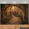 2D Фотофон для портрета на европейской деревенской улице