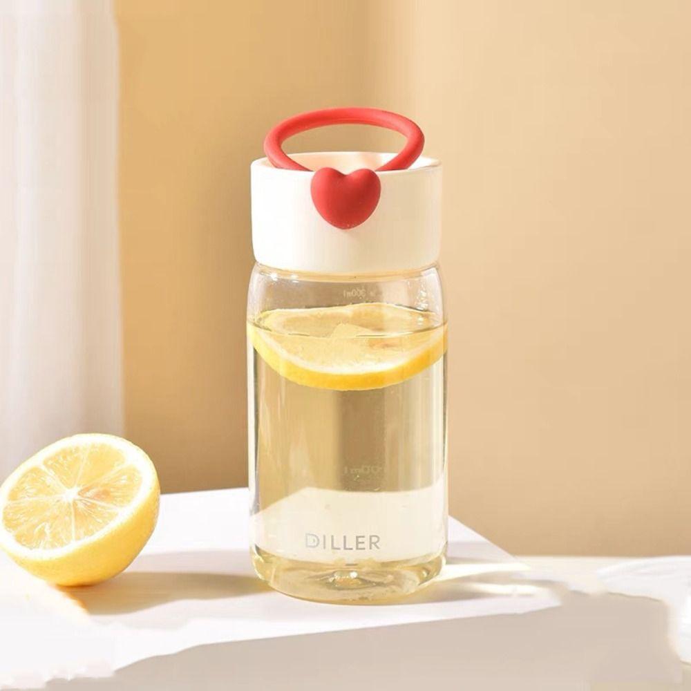 Plastic Straight Drink Water Cup With Handle Fitness Drinking Bottle Outdoor Sport