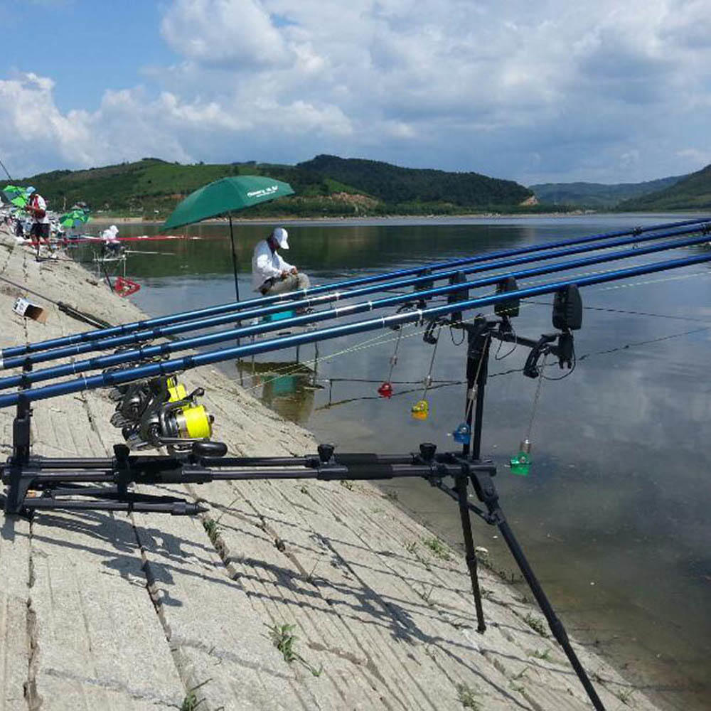 Беспроводная цифровая светодиодная сигнализация для рыбалки, 4 сигнализатора поклевки + 1 приемник с ЖК-экраном