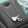 Stainless Steel 26 Letter Pendant Love Necklace Female Whole Body Titanium Steel Snake Chain Premium Sense Clavicle Chain Tide