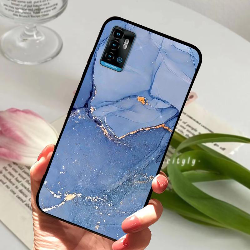 Case For ZTE A71 Coque A 71 Marble TPU Soft Silicone Funda Phone Case For ZTE Blade A71 a71 Shockproof Animals Cover Capa Bumper