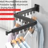 Wall Mounted Retractable Foldable Space Aluminum Drying Rack Clothing Rack Space-saving Helper Comforter Sheet Drying Racks