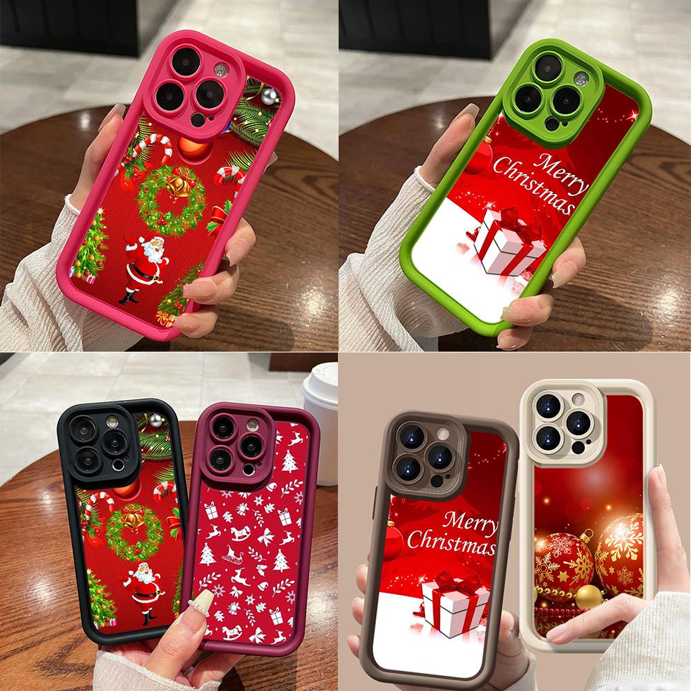 N111 Merry Christmas art Happy New Year Мягкие чехлы для телефонов Angel Eyes для iPhone 16 15 14 13 11 Pro Max 8 7 6s Plus 12 mini XR XS Max Противоударный чехол