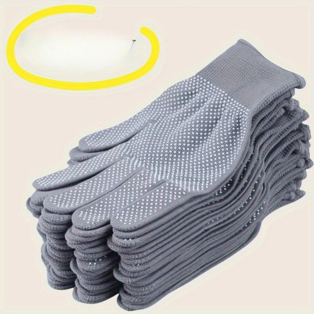 12 пар нейлоновых перчаток с точечным покрытием - Легкий, прочный, дышащий дизайн для ношения на открытом воздухе, подходят для езды на велосипеде, кемпинга, рыбалки