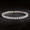 Bracelet  Zircon Chain Bracelet For Women Fashion Simple Engagement Wedding Glamour Jewelry 4MM 17.5CM