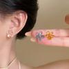 Resin Flower Earrings Simple and Sweet High-end Stud Earrings Versatile Niche Fashion Temperament Earrings Women