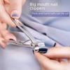 Компактные кусачки для ногтей из немецкой нержавеющей стали с большим отверстием для толстых ногтей