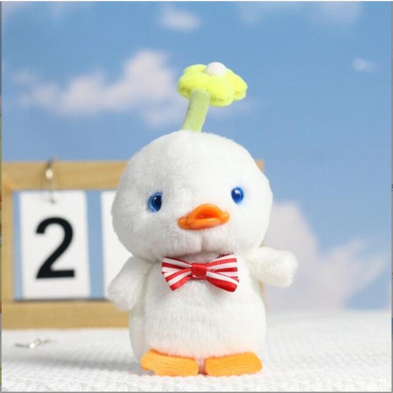 Size12CM Cute Flower Chicken Plush Toy Pendant Doll Duck Bag Hanging Jewelry Key Claw Machine Doll Christmas