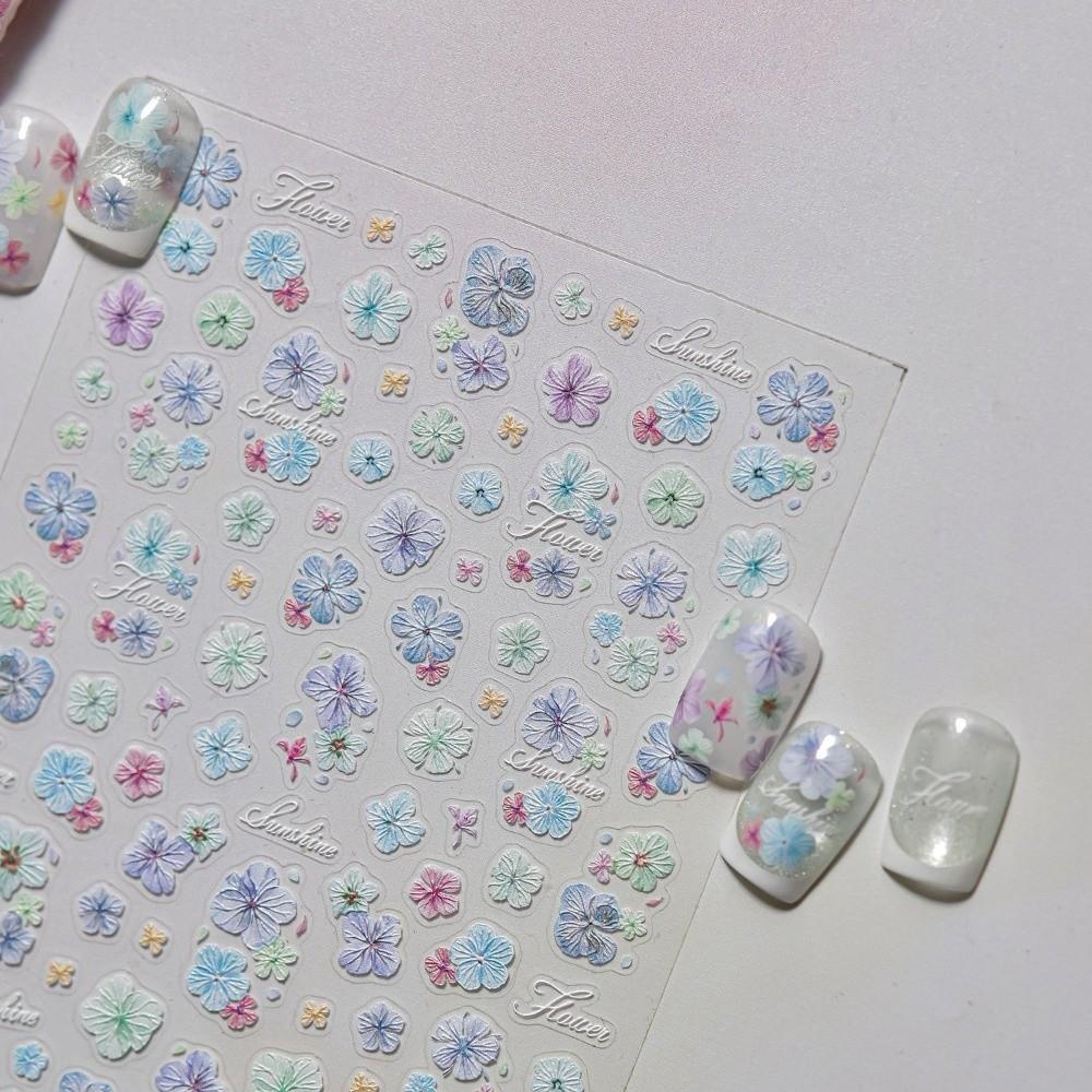 DIY Nail Art Stickers Self Adhesive Manicure Stickers Long Lasting Flowers Nails Decals Nail Art