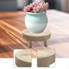 Wood Plant Stand Round Riser Indoor Outdoor Display Flower Pot Holder Stool for Patio