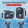Магнитный водонепроницаемый чехол для DJI Action 6: 60-метровый глубоководный защитный чехол с вертикальным и горизонтальным быстросъемным креплением