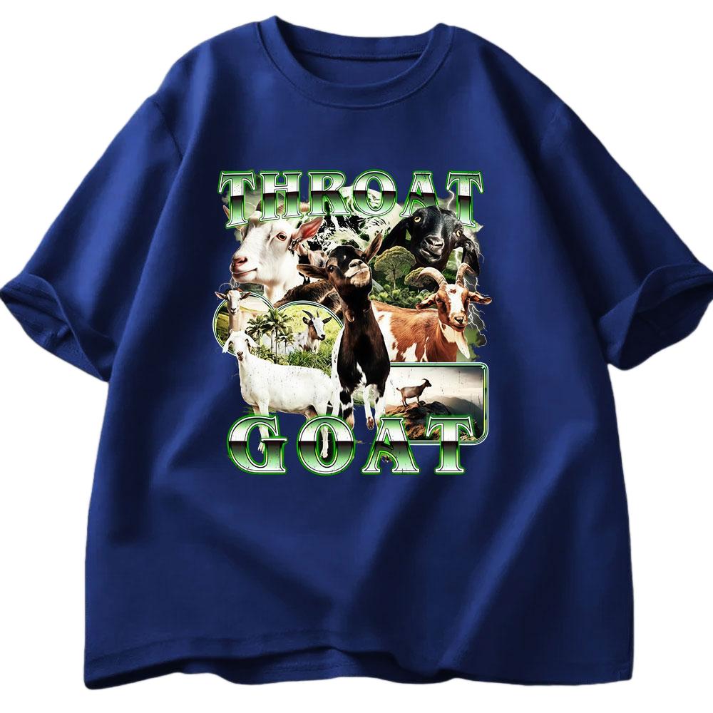 Throat Goal Fun Meme Pattern Tshirt Summer Mens Womens Casual Cotton Tshirt Harajuku Fashion Street Wear Y2K Tshirt