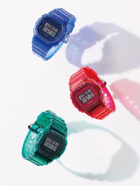 Casio Мужские кварцевые часы G-SHOCK с resin-корпусом, водозащитой 200 м, ударопрочные, с будильником DW-5600SB-2