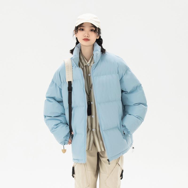 Толстые пары зимние новые жареные уличные хлопковые подбитые пальто с свободным повседневным толстым воротником-стойкой для мужчин и женщин хлебный костюм