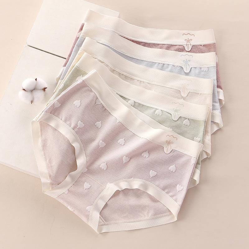 Нижнее белье Женские хлопковые антибактериальные бесшовные трусы с промежностью Нижнее белье