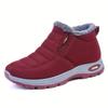 Men's and Women's Solid Colour Fluffy Boots, Thick Sole Soft Bottom Winter Warm Lining Boots, Non-slip Warm Snow Boots