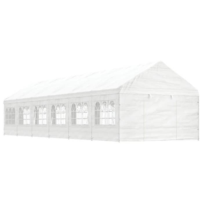 VidaXL Belvedere with White Roof 13.38x4.08x3.22 M Polyethylene, Party Tent, Marquee, Awning Shelter, Pavilion, Tent 3155490