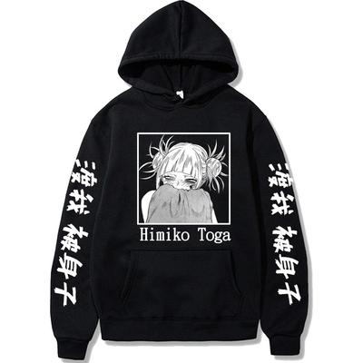 Уличная одежда My Hero Academy, толстовка Hhimiko Toga, толстовка с капюшоном в стиле аниме, повседневные толстовки с принтом большого размера, мужской и женский пуловер, одежда