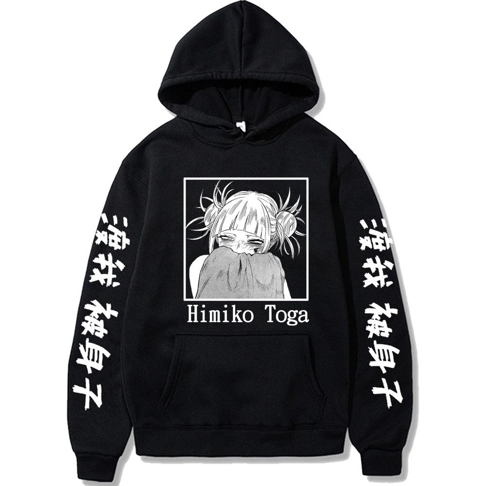Уличная одежда My Hero Academy, толстовка Hhimiko Toga, толстовка с капюшоном в стиле аниме, повседневные толстовки с принтом большого размера, мужской и женский пуловер, одежда