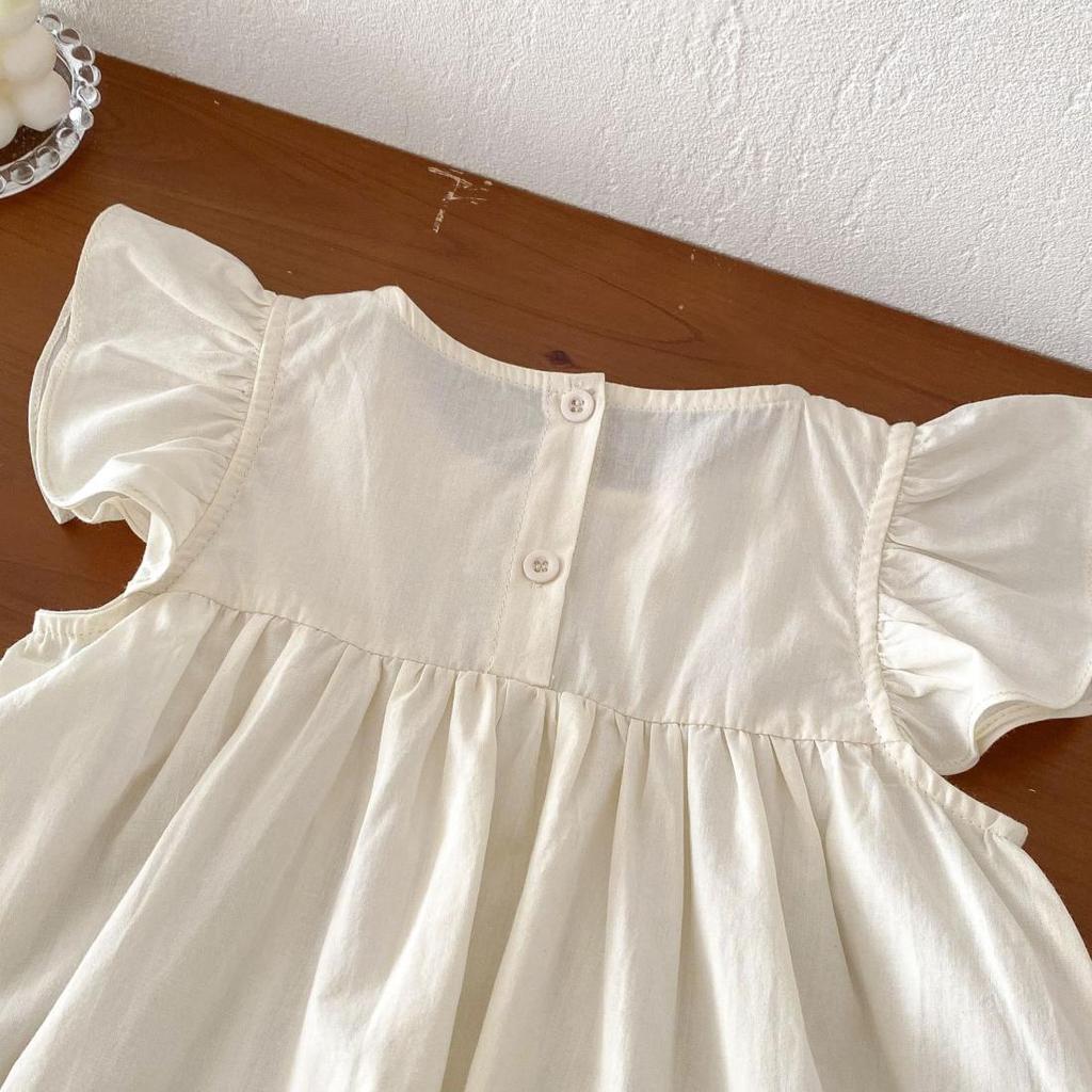 Платье принцессы для девочек, лето 2024, детская одежда, однотонные модные платья, детские хлопковые платья