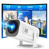 Heshare Compact Projector Ceiling Projection for Home Automatic Keystone Bluetooth 4K Large Integrated Ideal for Single Connects To Switch PlayStation