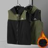 Men Plus Size Sleeveless Jacket Hooded Warm Polar Vest Male Winter Causal Sport Waistcoat