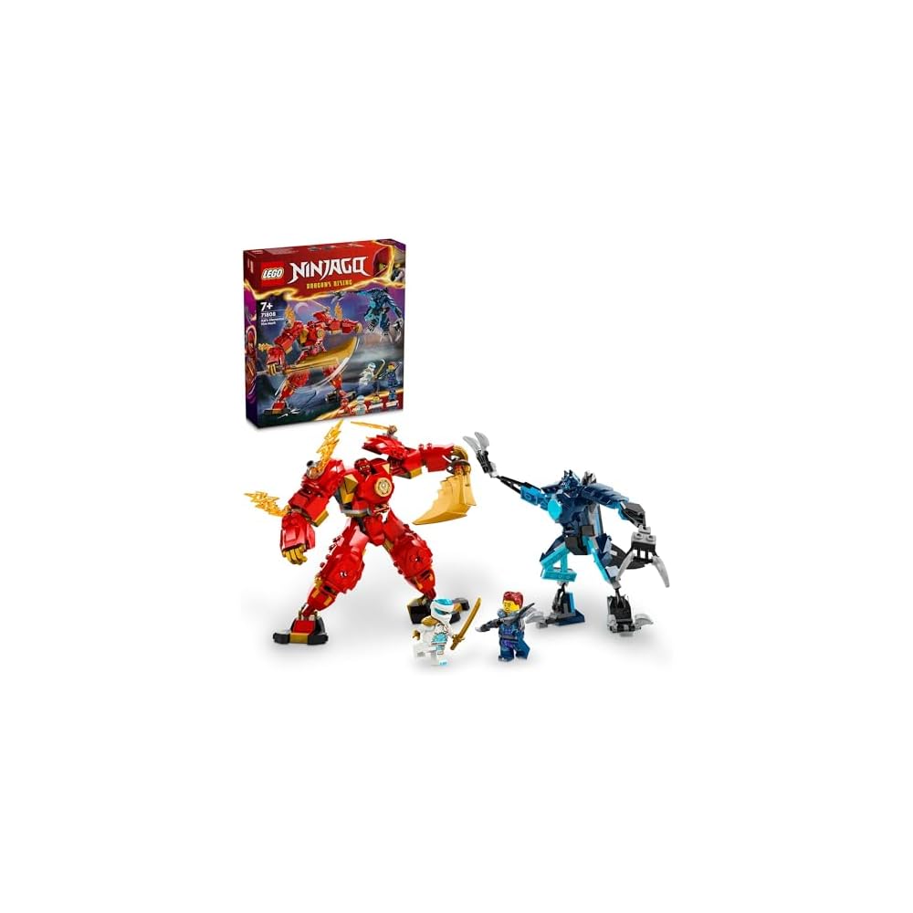 Конструктор LEGO Ninjago Механический костюм Кая с элементальной силой для детей от 7 до 9 лет