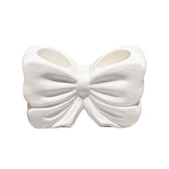 Bow-knot Toothbrush Holder Storage Rack Polished Surface Easy To Clean Bathroom Caddy Toothbrush Holder